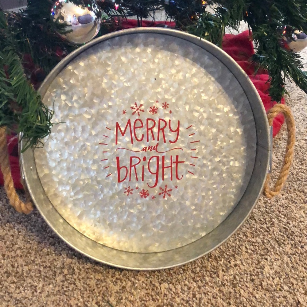 CLEARANCE!! Merry & Bright! Christmas tray